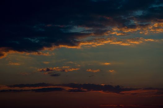 Beautiful sunset sky with clouds. Abstract sky.