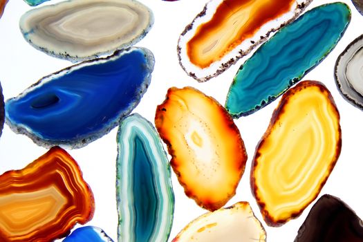 Colourful mosaic of colorful stones agate
