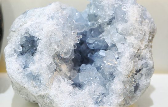 Crystal close-up, Geode of Celestine