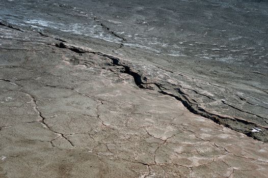 Dry cracked earth. The concept of global warming