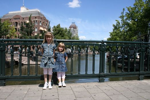 Two blond sisters on vacation