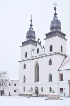 Gothic and renaissance Basilica Saint Procopius in Trebic monastery, UNESCO site, Czech Republic