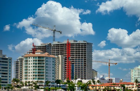 Construction of a new condo complex in tropical paradise