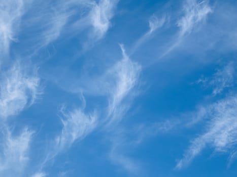 Blue sky. clouds in the blue sky.