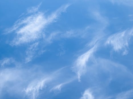 Blue sky. clouds in the blue sky.