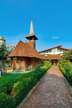 Wooden Church in Wooden Church in Saint George Monastery. Giurgiu, Romania