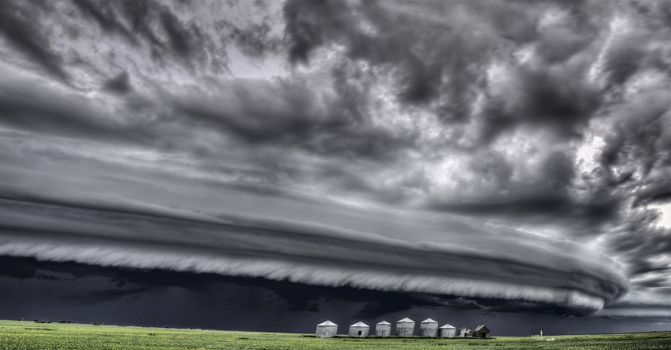 Prairie Storm Clouds Canada Saskatchewan Dramatic Summer