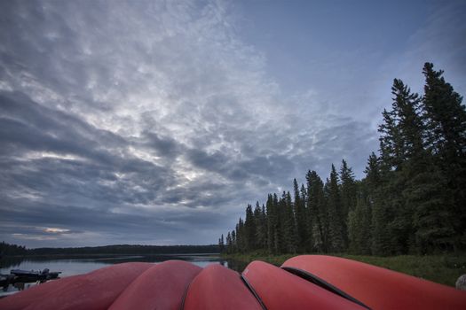 Northern Storm Clouds Canada Saskatchewan canoe rental