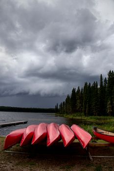 Northern Storm Clouds Canada Saskatchewan canoe rental