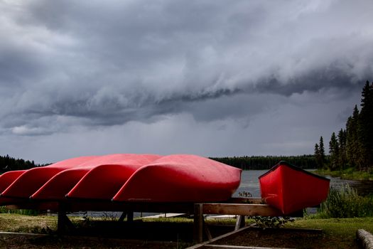 Northern Storm Clouds Canada Saskatchewan canoe rental