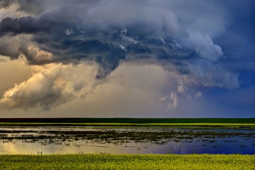 Prairie Storm Clouds Canada Saskatchewan Dramatic Summer