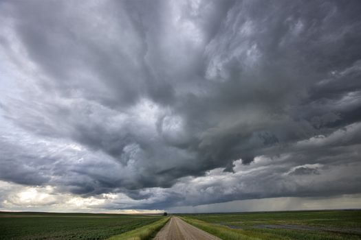 Prairie Storm Clouds Canada Saskatchewan Dramatic Summer