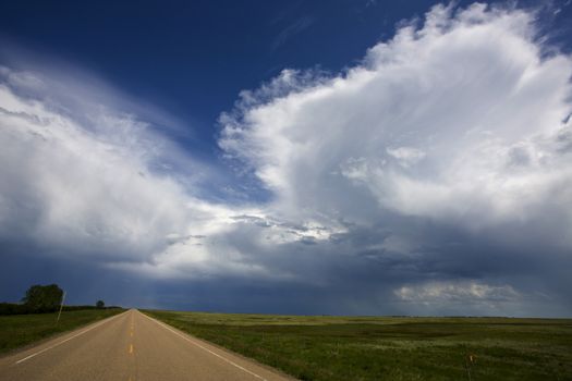 Prairie Storm Clouds Canada Saskatchewan Dramatic Summer