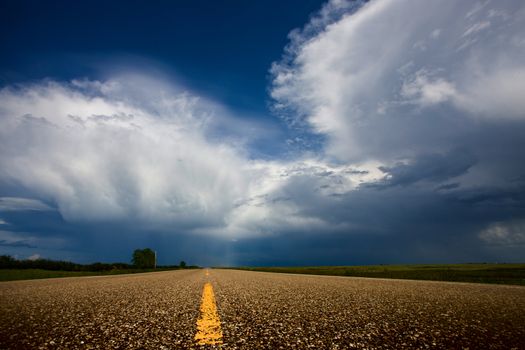 Prairie Storm Clouds Canada Saskatchewan Dramatic Summer
