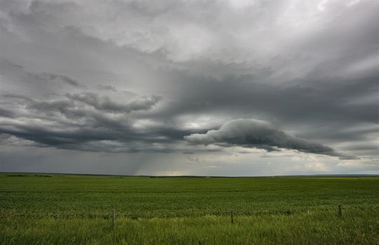 Prairie Storm Clouds Canada Saskatchewan Dramatic Summer