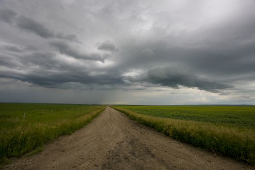 Prairie Storm Clouds Canada Saskatchewan Dramatic Summer