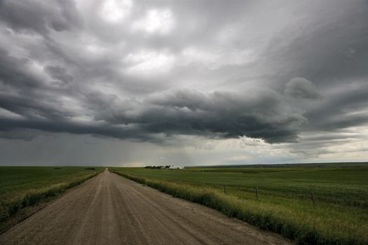 Prairie Storm Clouds Canada Saskatchewan Dramatic Summer