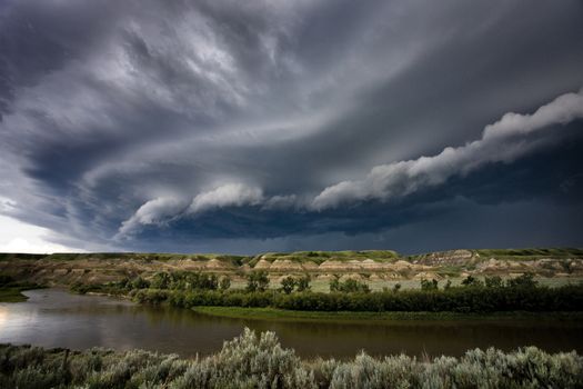 Prairie Storm Clouds Canada Saskatchewan Dramatic Summer