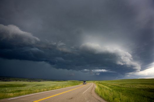 Prairie Storm Clouds Canada Saskatchewan Dramatic Summer
