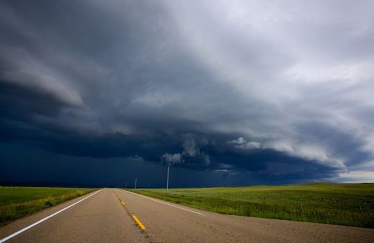 Prairie Storm Clouds Canada Saskatchewan Dramatic Summer