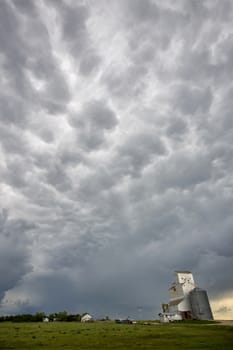 Prairie Storm Clouds Canada Saskatchewan Grain elevator