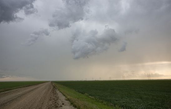 Prairie Storm Clouds Canada Saskatchewan Dramatic Summer