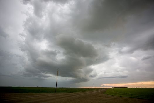 Prairie Storm Clouds Canada Saskatchewan Dramatic Summer