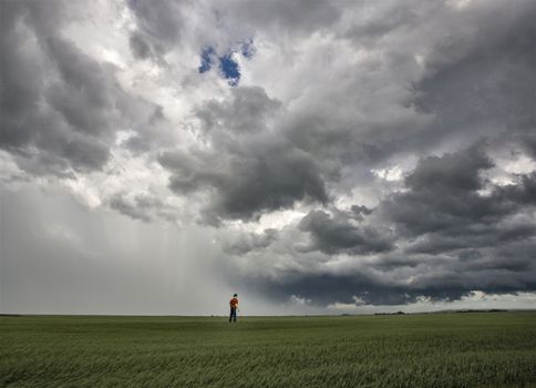 Prairie Storm Clouds Canada Saskatchewan Dramatic Summer
