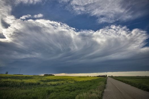 Prairie Storm Clouds Canada Saskatchewan Dramatic Summer