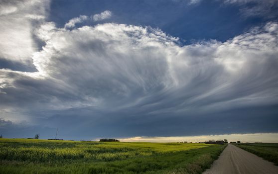 Prairie Storm Clouds Canada Saskatchewan Dramatic Summer