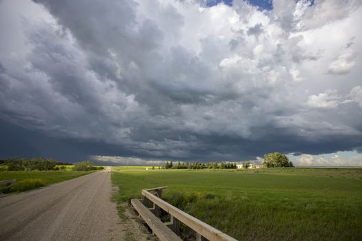 Prairie Storm Clouds Canada Saskatchewan Dramatic Summer