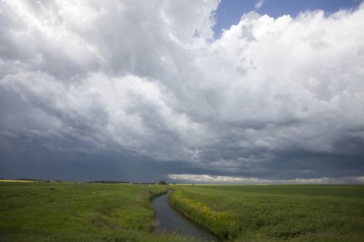 Prairie Storm Clouds Canada Saskatchewan Dramatic Summer