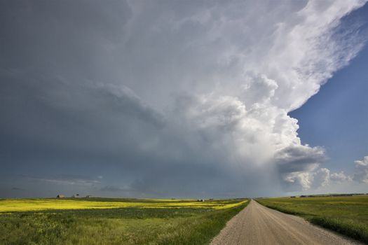 Prairie Storm Clouds Canada Saskatchewan Dramatic Summer