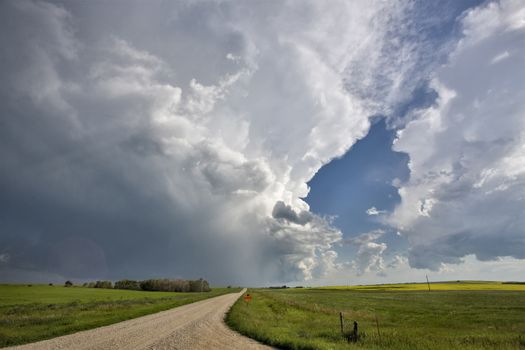 Prairie Storm Clouds Canada Saskatchewan Dramatic Summer
