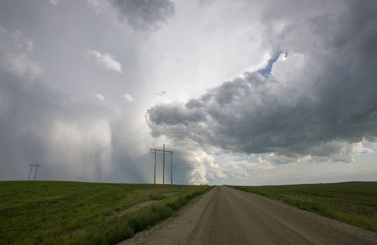 Prairie Storm Clouds Canada Saskatchewan Dramatic Summer