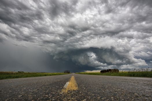 Prairie Storm Clouds Canada Saskatchewan Dramatic Summer