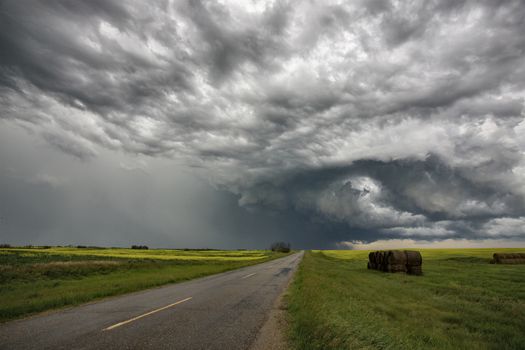 Prairie Storm Clouds Canada Saskatchewan Dramatic Summer