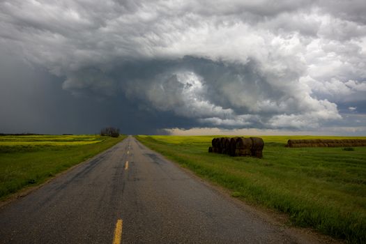 Prairie Storm Clouds Canada Saskatchewan Dramatic Summer