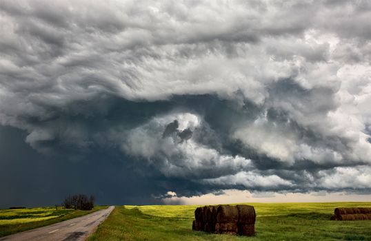 Prairie Storm Clouds Canada Saskatchewan Dramatic Summer