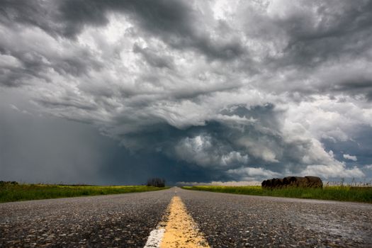 Prairie Storm Clouds Canada Saskatchewan Dramatic Summer