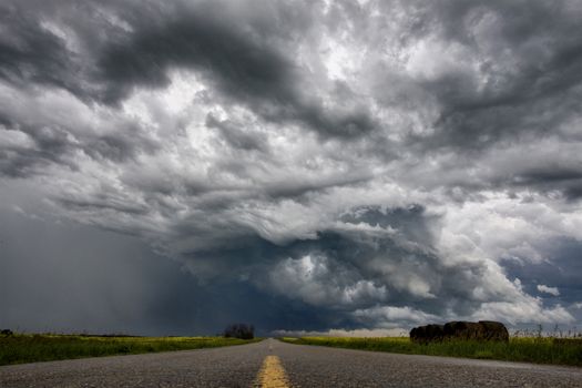 Prairie Storm Clouds Canada Saskatchewan Dramatic Summer