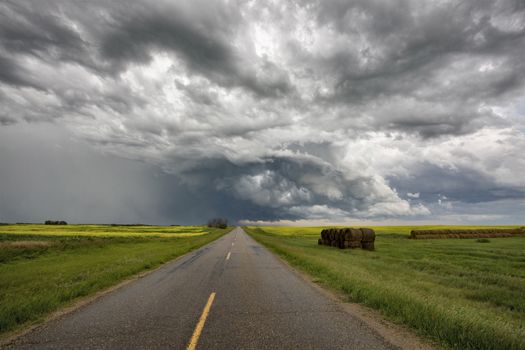 Prairie Storm Clouds Canada Saskatchewan Dramatic Summer