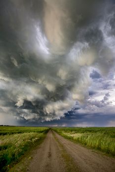 Prairie Storm Clouds Canada Saskatchewan Dramatic Summer