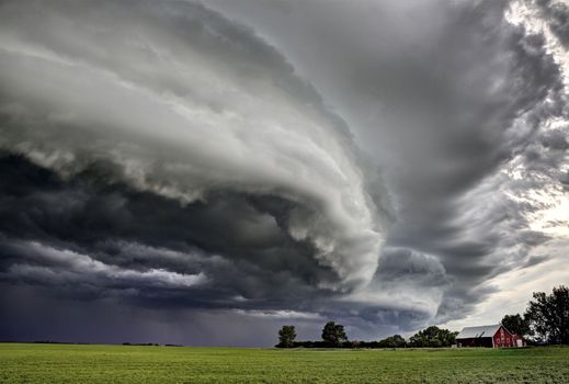 Prairie Storm Clouds Canada Saskatchewan Dramatic Summer