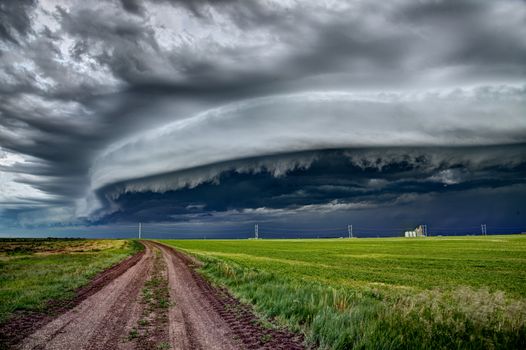 Prairie Storm Clouds Canada Saskatchewan Dramatic Summer