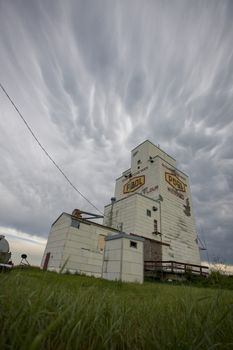 Prairie Storm Clouds Canada Saskatchewan Grain elevator