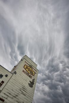 Prairie Storm Clouds Canada Saskatchewan Grain elevator