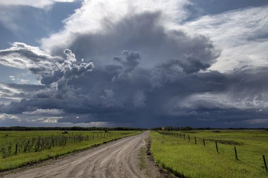Prairie Storm Clouds Canada Saskatchewan Dramatic Summer