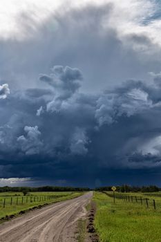 Prairie Storm Clouds Canada Saskatchewan Dramatic Summer