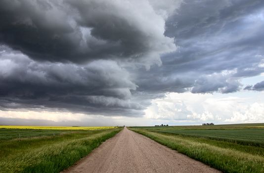 Prairie Storm Clouds Canada Saskatchewan Dramatic Summer